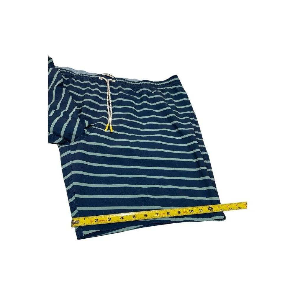 Bonobos Men's XXL Blue Striped Lined‎ Swim Shorts Trunks
